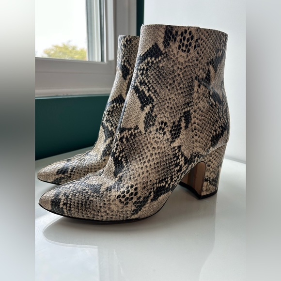 Sam Edelman Hilty Ankle Boots Snakeskin Size 6.5 - Picture 3 of 7